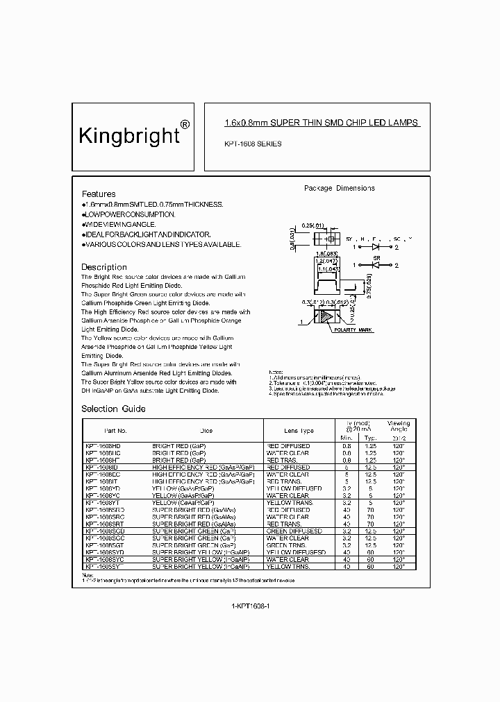 KPT-1608SGD_834683.PDF Datasheet