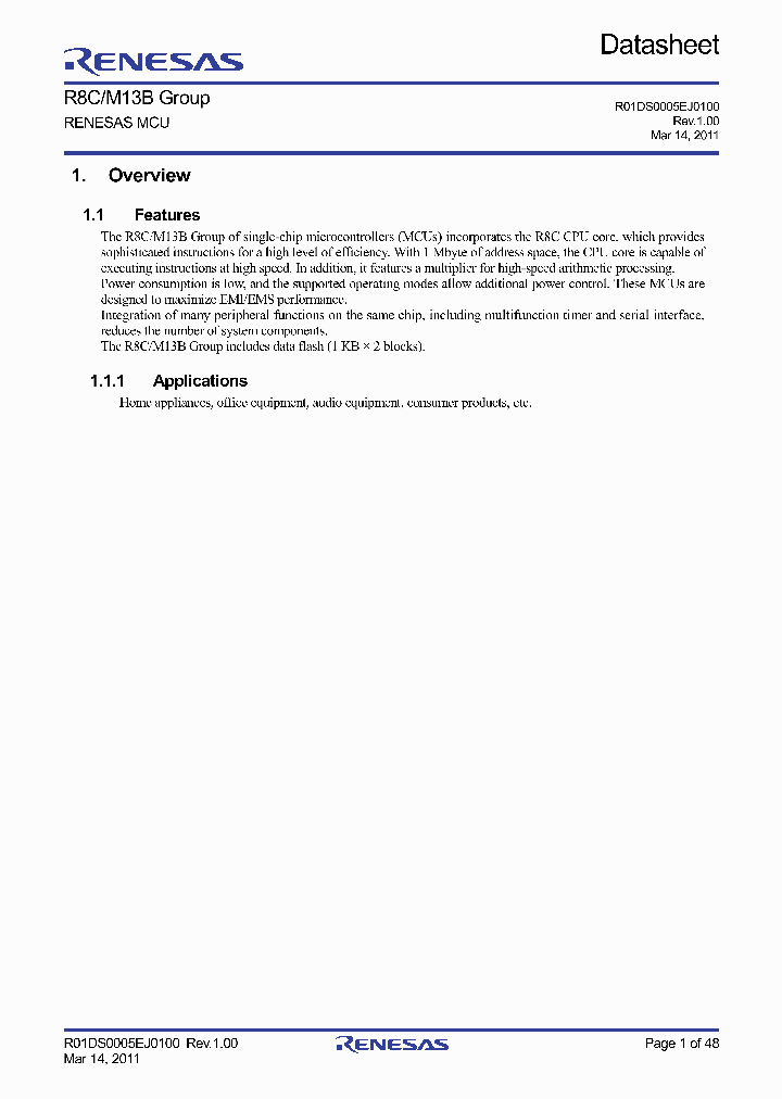R5F2M131BDFP_836802.PDF Datasheet