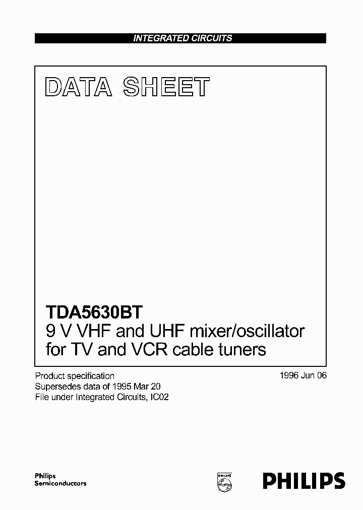 TDA5630BT_837160.PDF Datasheet