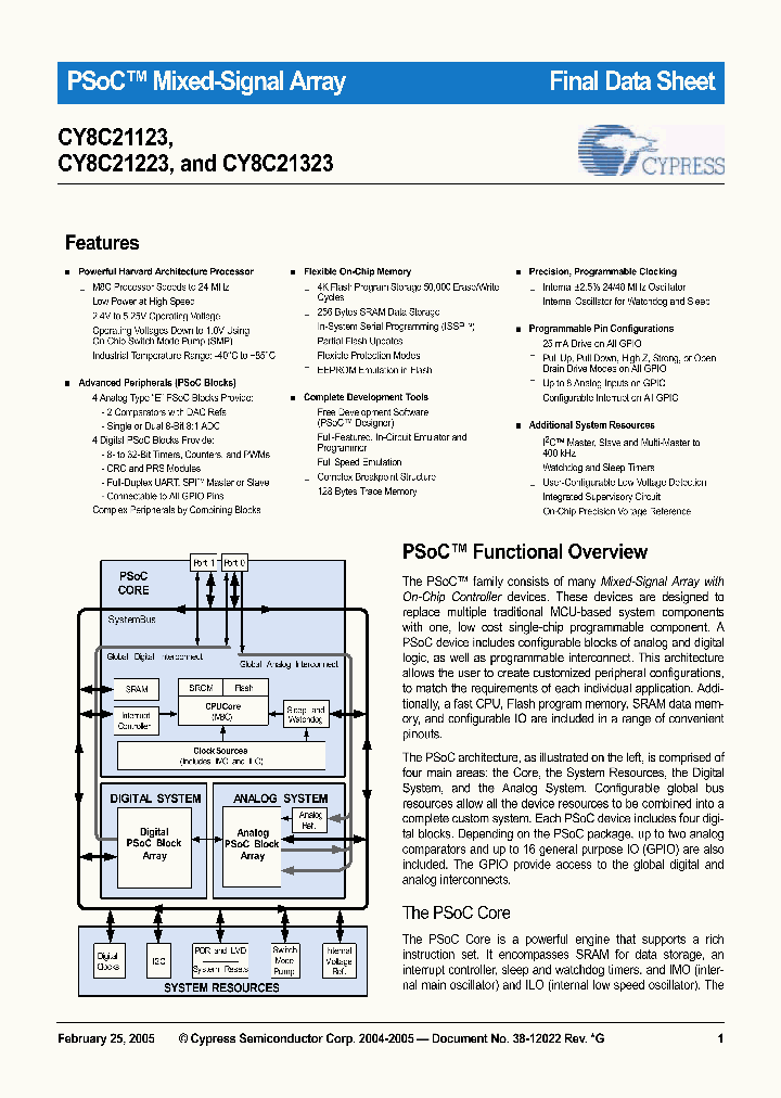CY8C21123-24SXI_485310.PDF Datasheet