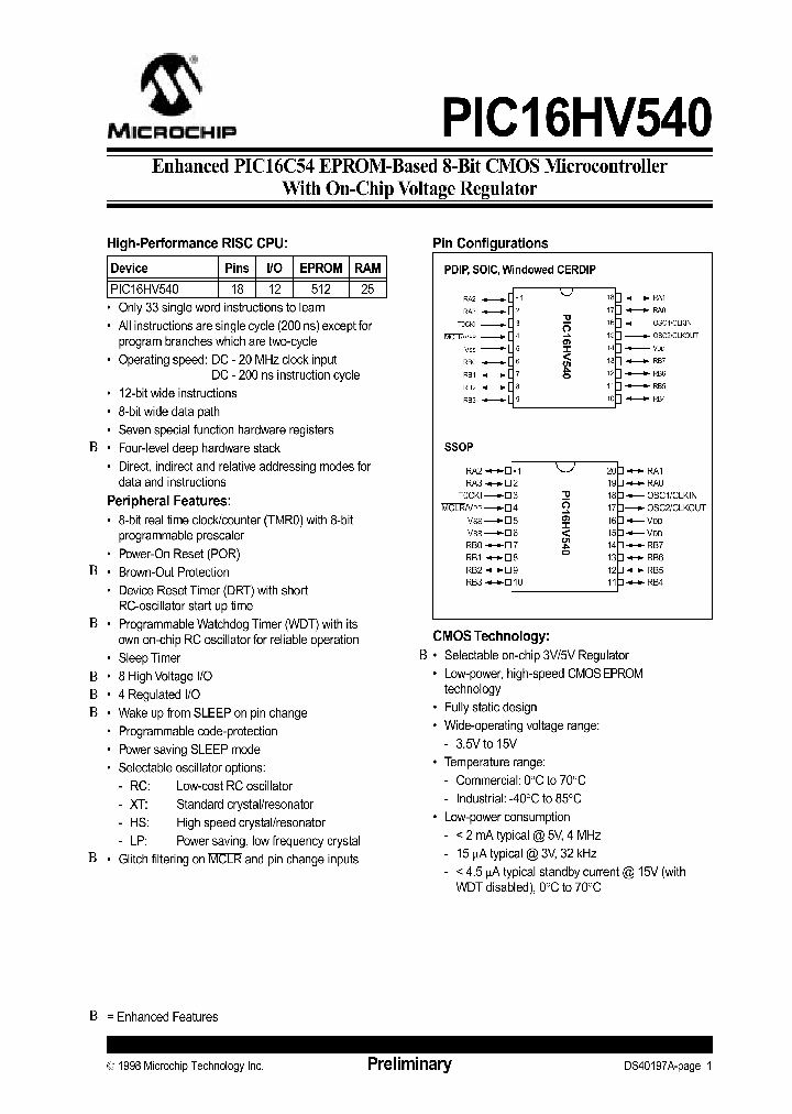 PIC16HV540-20IJW_839389.PDF Datasheet