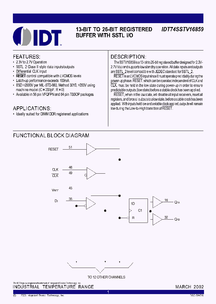 IDT74SSTV16859_844808.PDF Datasheet