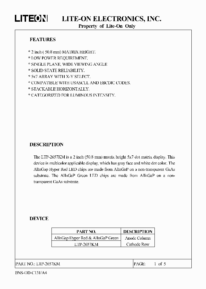 LTP-2657KM_847952.PDF Datasheet
