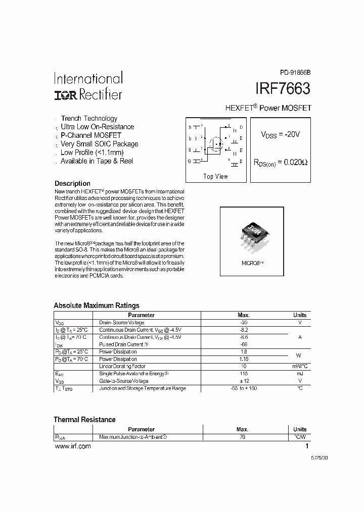 IRF7663TR_494042.PDF Datasheet