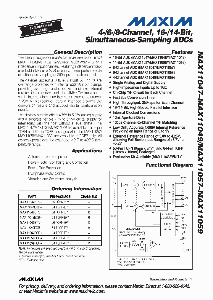 MAX11047ECB_851263.PDF Datasheet