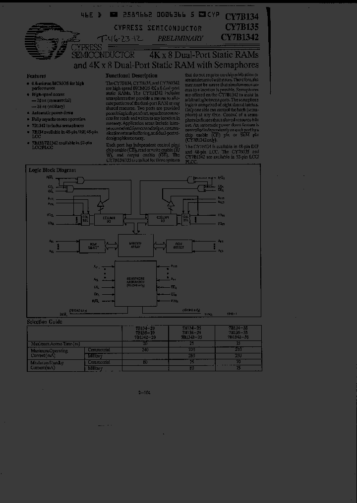 CY7B134-25DI_491445.PDF Datasheet