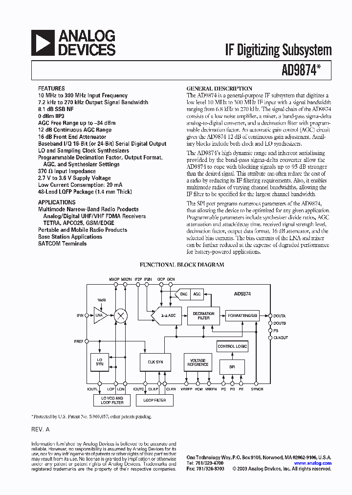 AD9874ABST_505042.PDF Datasheet
