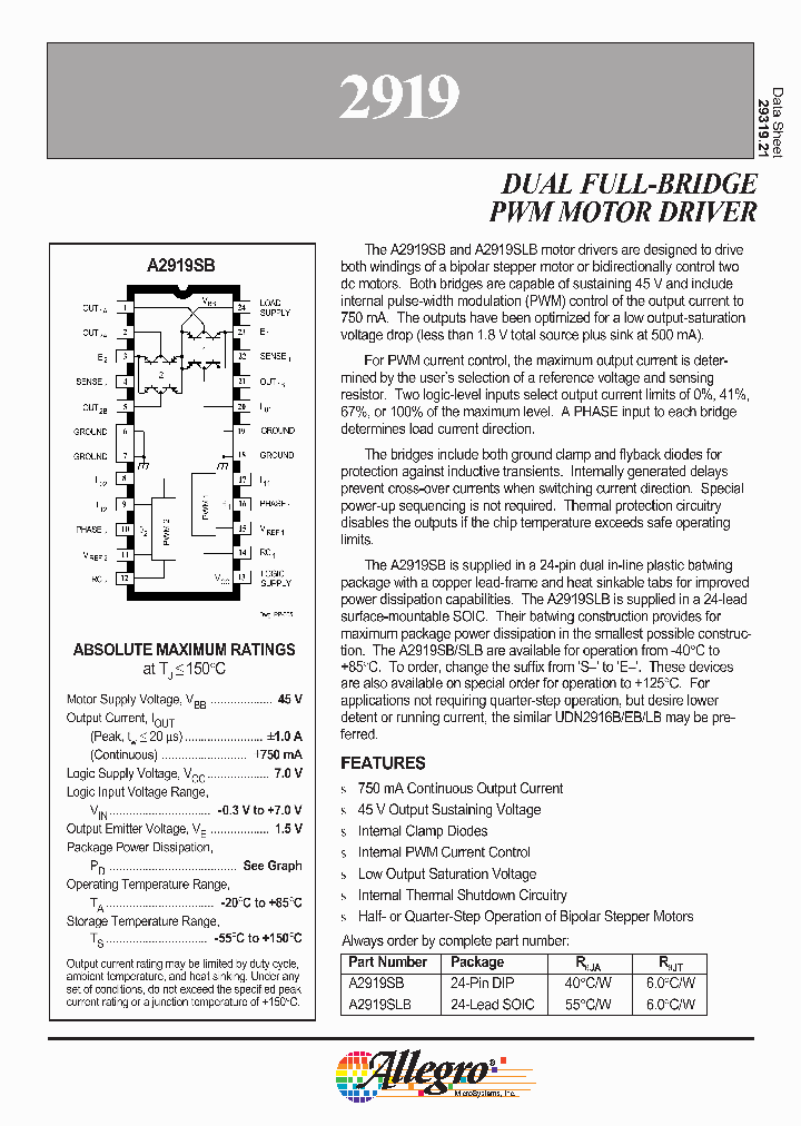 A2919_510458.PDF Datasheet