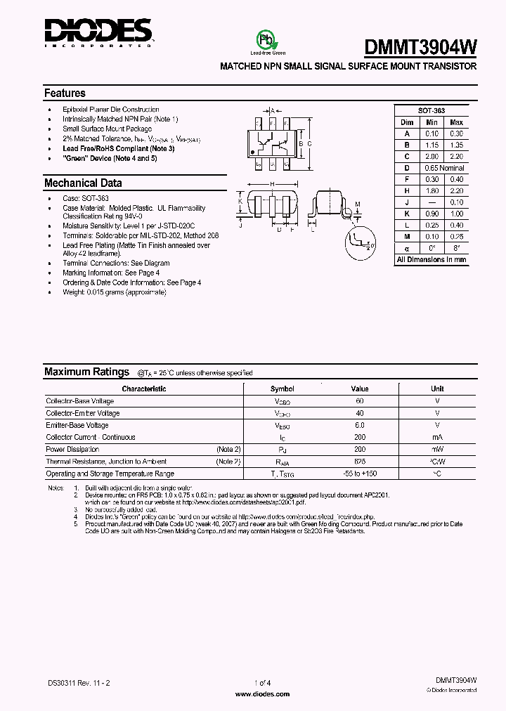 DMMT3904W2_880123.PDF Datasheet