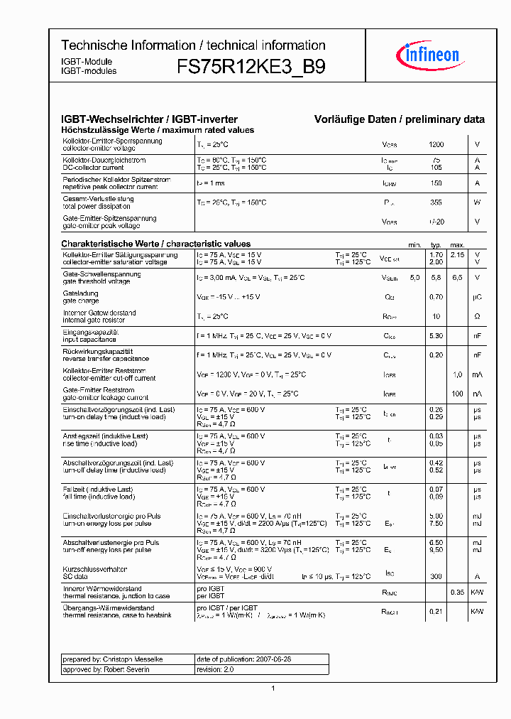 FS75R12KE3B9_889951.PDF Datasheet