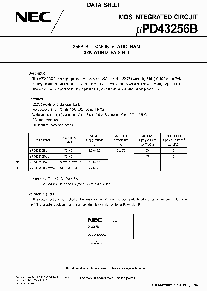 UPD43256BGW-A10-9JL_499951.PDF Datasheet