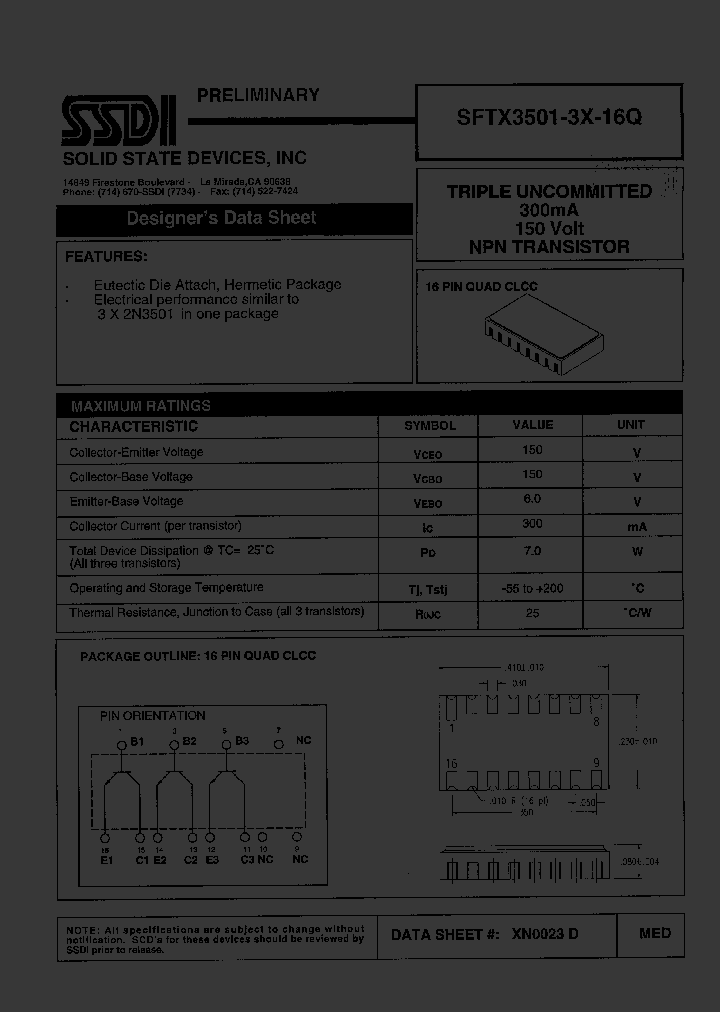 SFTX3501-3X-16Q_499551.PDF Datasheet