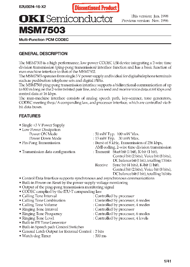 MSM7503GS-BK_499928.PDF Datasheet