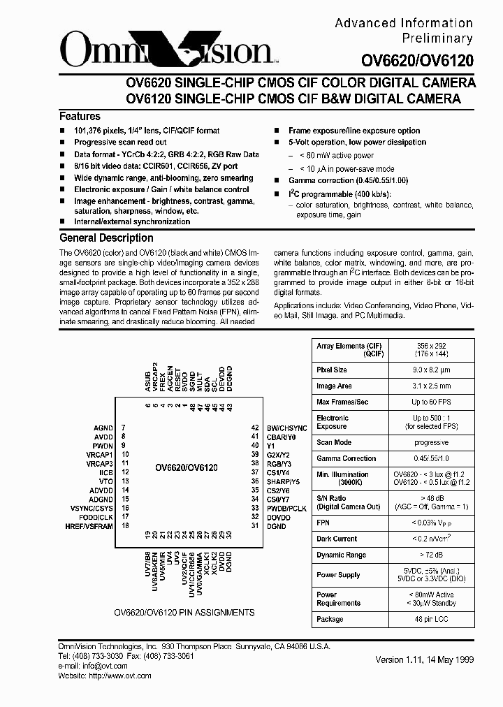 OV6120_539530.PDF Datasheet