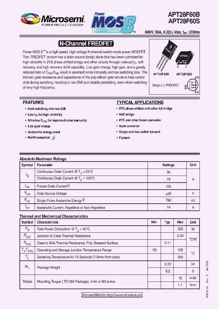 APT28F60B09_892382.PDF Datasheet