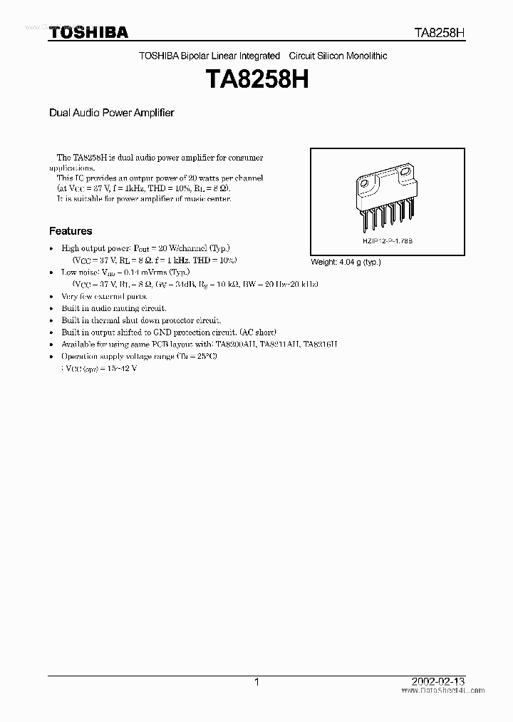 TA8258H_467242.PDF Datasheet
