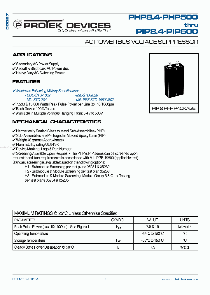PIP120_468794.PDF Datasheet
