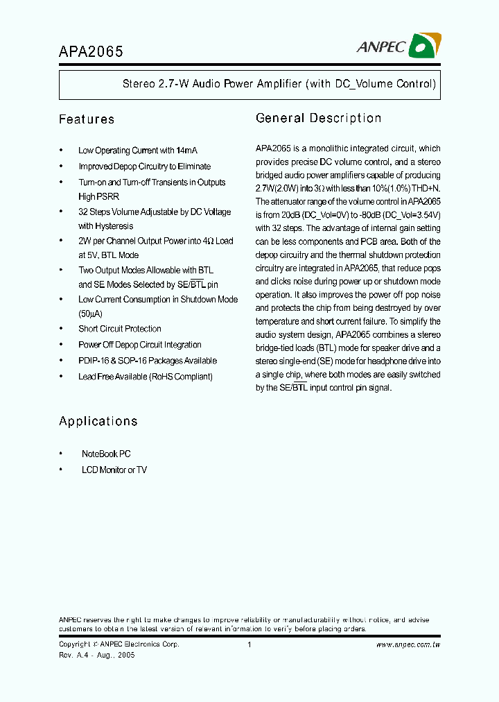 APA2065J-TRL_505961.PDF Datasheet