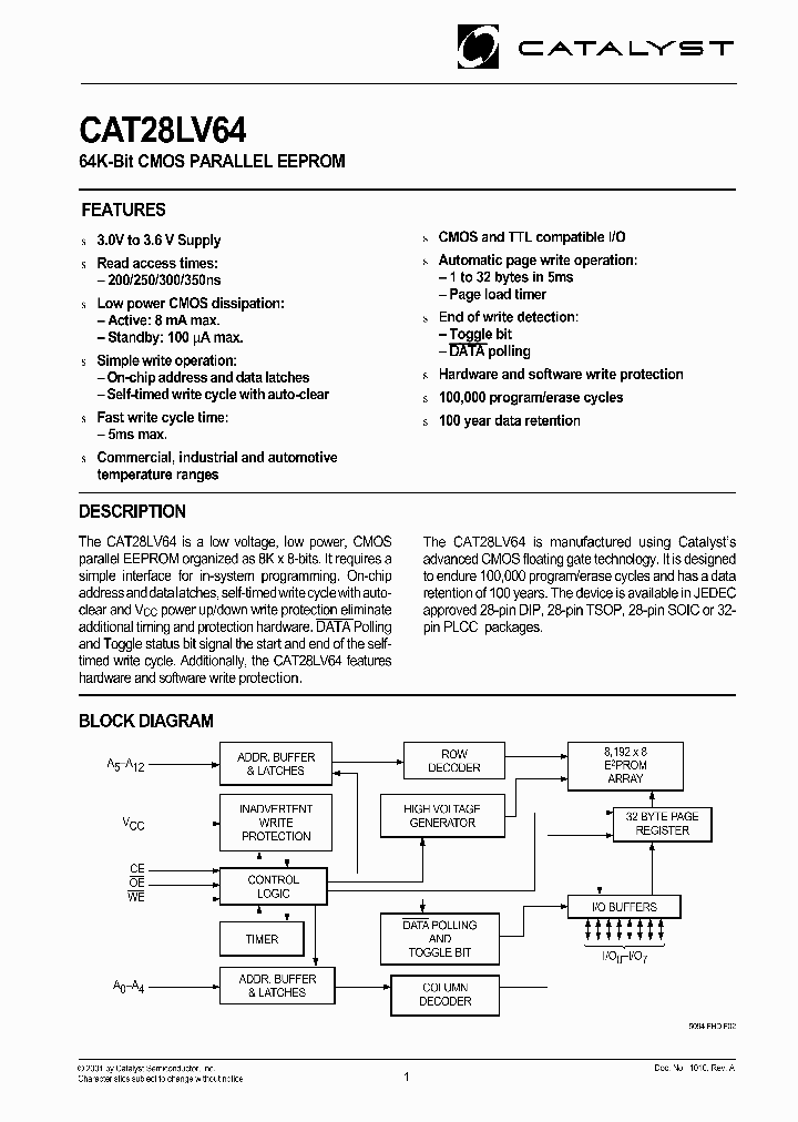 CAT28LV64T13I-35T_507013.PDF Datasheet