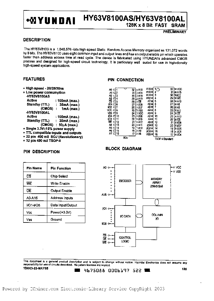 HY63V8100ALJ-20_507340.PDF Datasheet