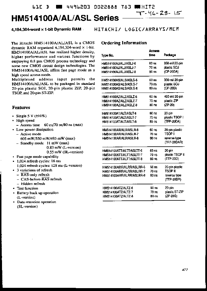 HM514100ALJ-7_507864.PDF Datasheet