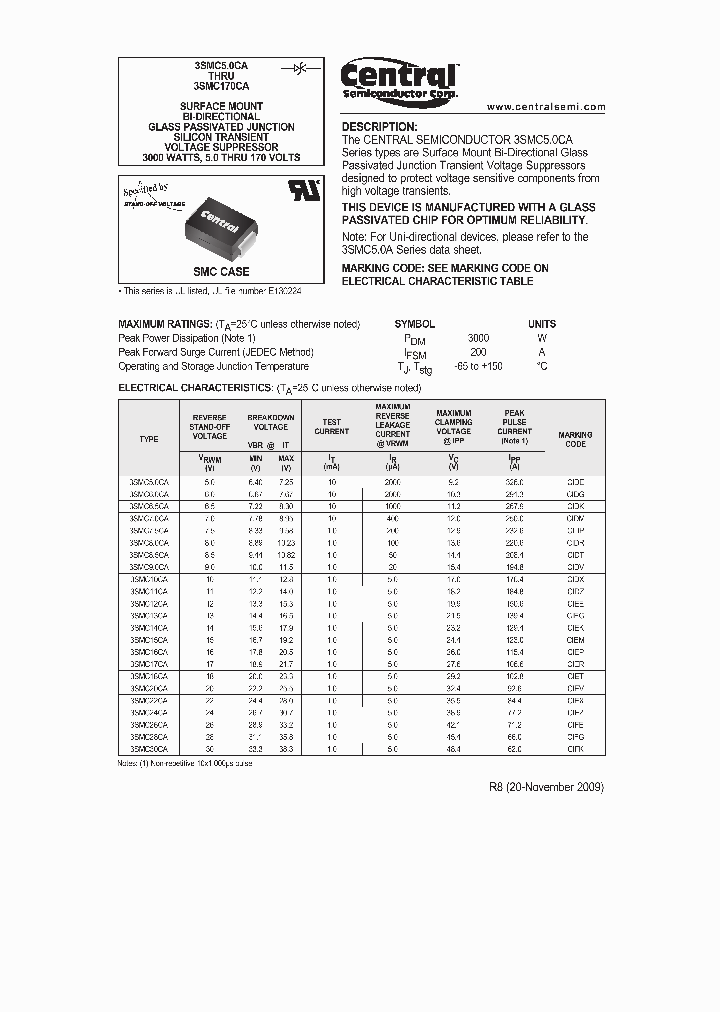 3SMC90CA_896248.PDF Datasheet