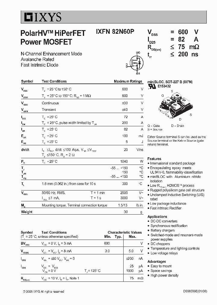 IXFN82N60P_896627.PDF Datasheet