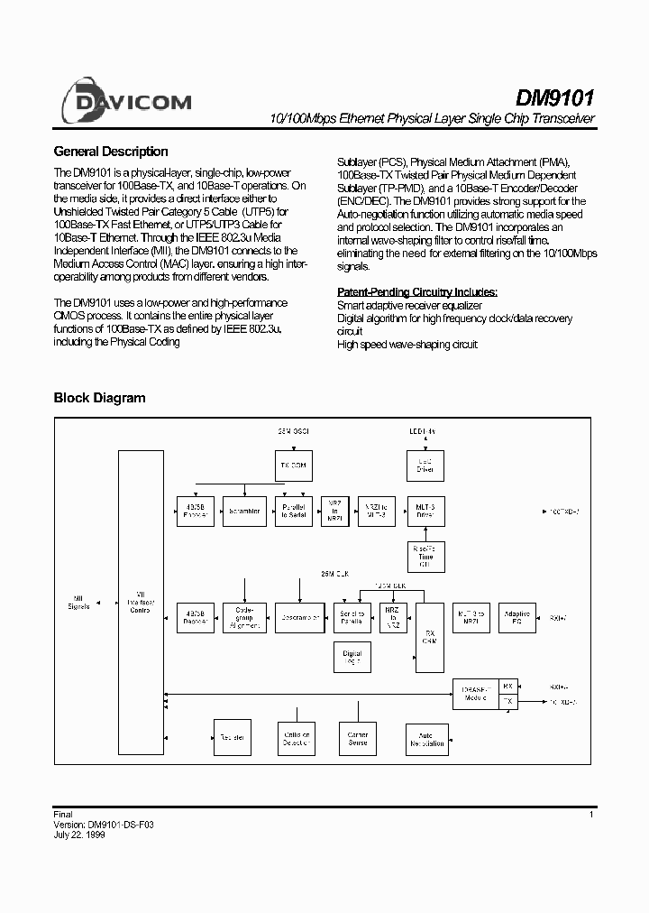 DM9101_897222.PDF Datasheet