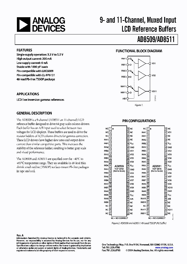 AD8511ARU-REEL_559737.PDF Datasheet