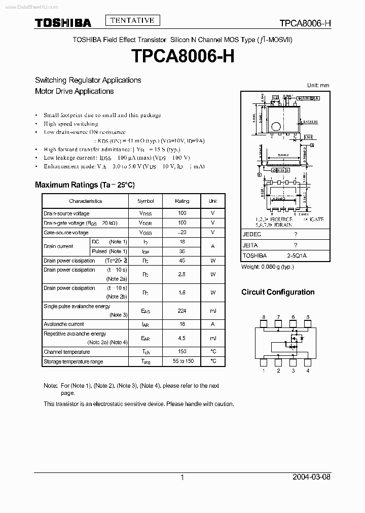 TPCA8006-H_471498.PDF Datasheet