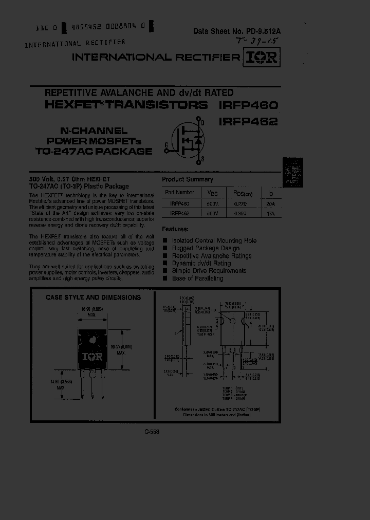 IRFP462_518830.PDF Datasheet