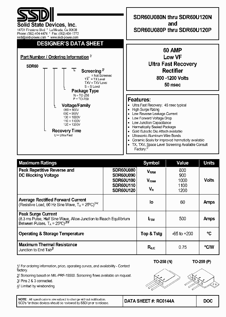 SDR60U090_907799.PDF Datasheet