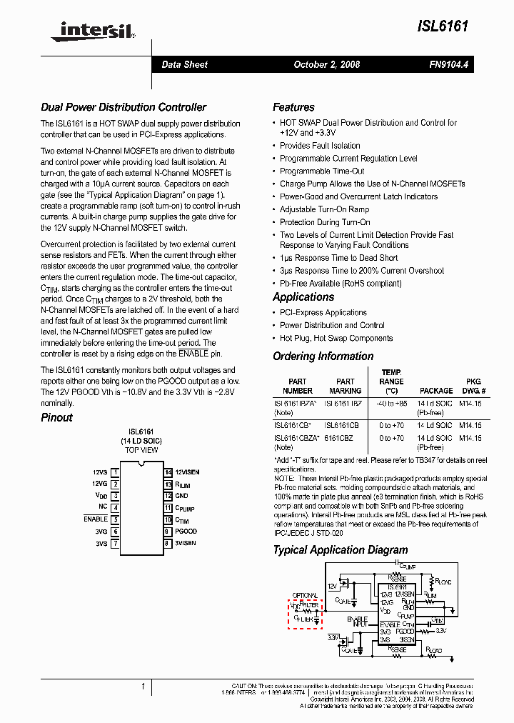 ISL6161IBZA_908529.PDF Datasheet