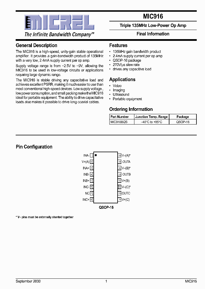 MIC916_599647.PDF Datasheet