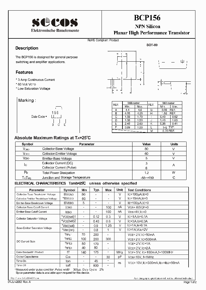 BCP156_911681.PDF Datasheet