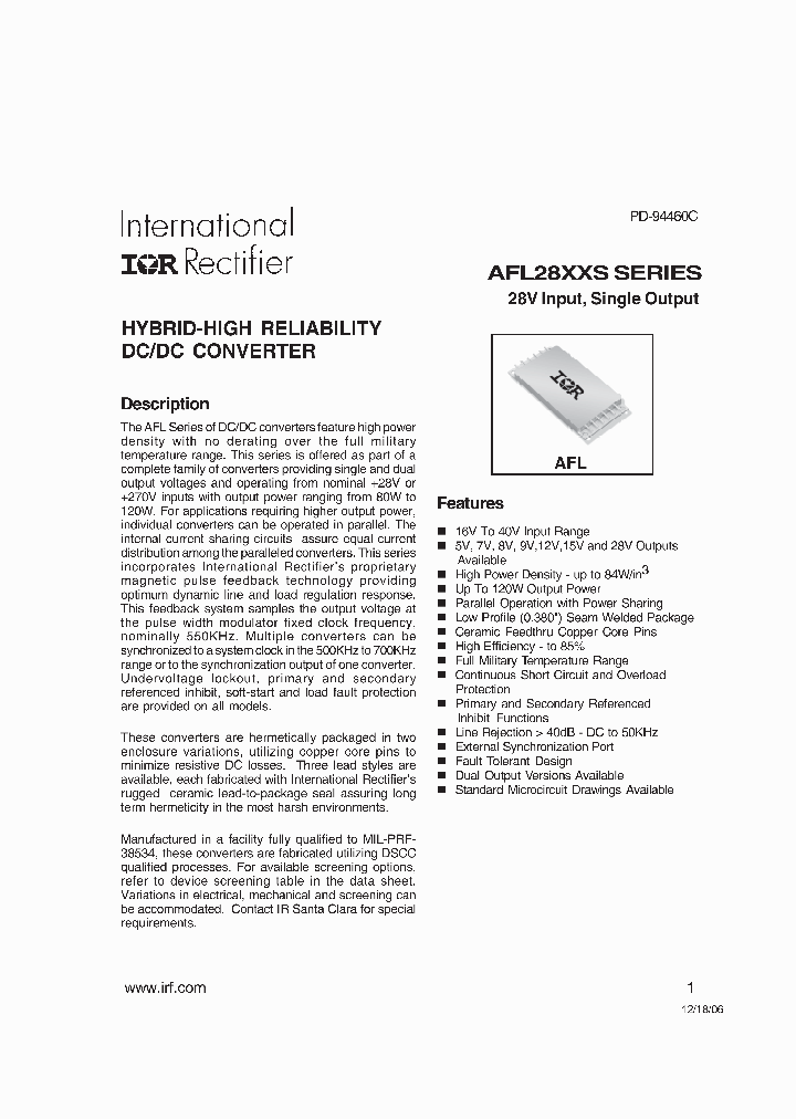AFL5007SWCH_526098.PDF Datasheet
