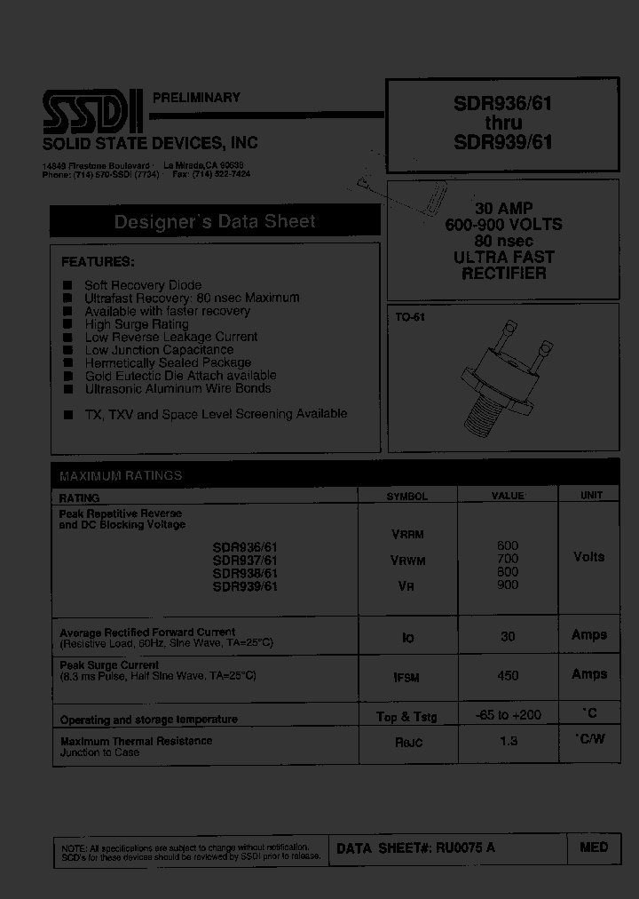 SDR93961_530575.PDF Datasheet