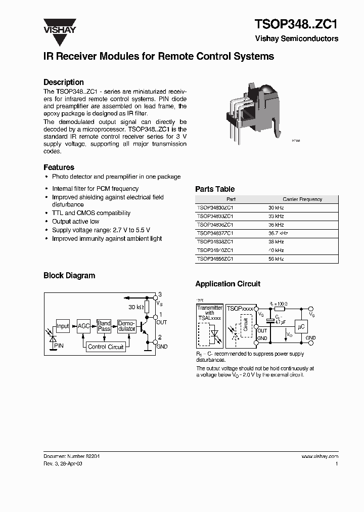 TSOP348ZC1_626086.PDF Datasheet