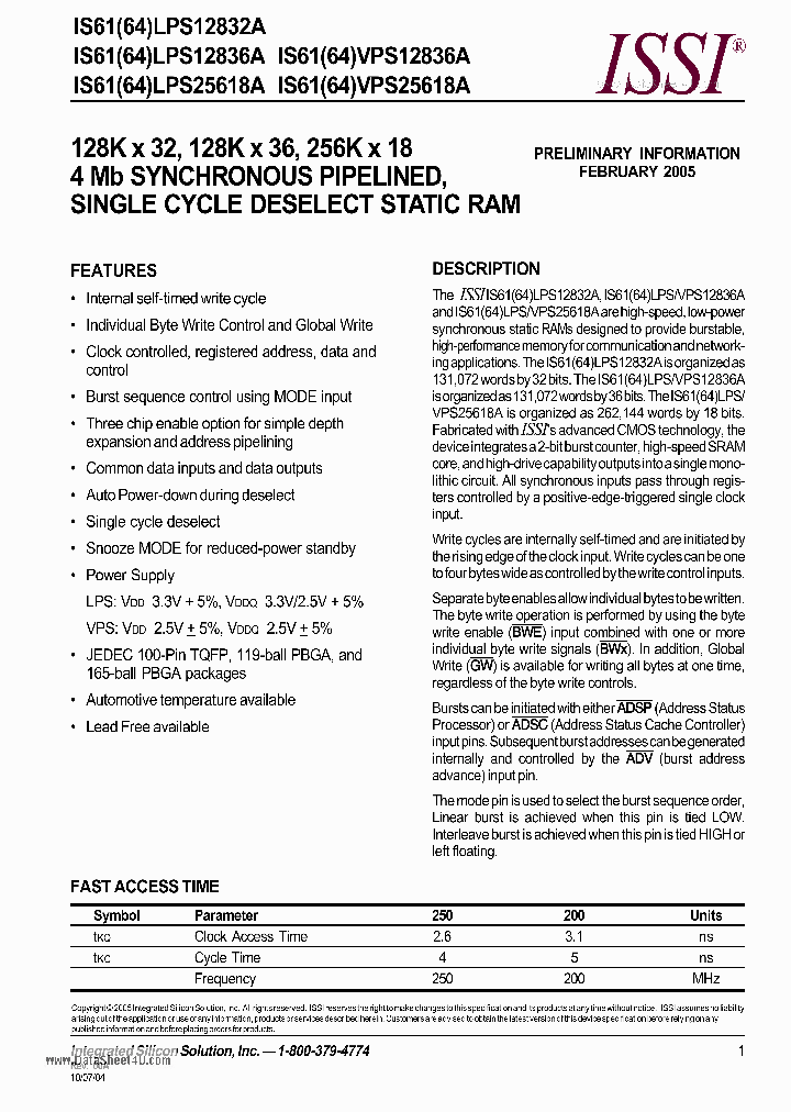IS61VPS12836A_491710.PDF Datasheet