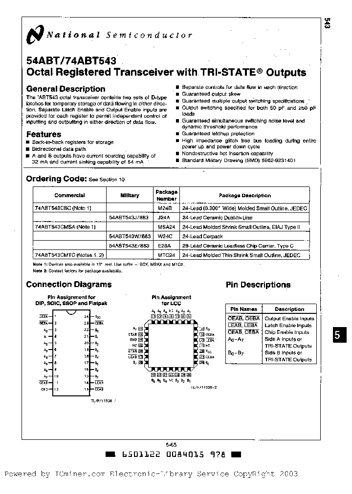 54ABT543W883_541003.PDF Datasheet