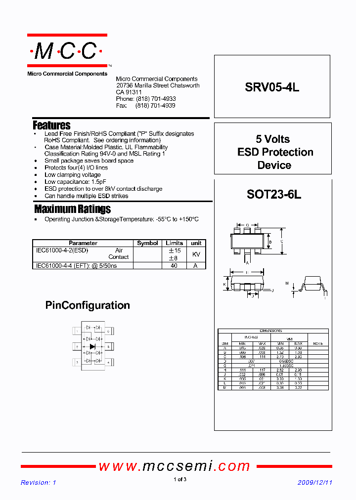 SRV05-4L-TP_549458.PDF Datasheet