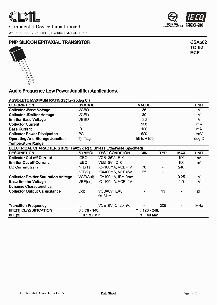 CSA562O_552012.PDF Datasheet