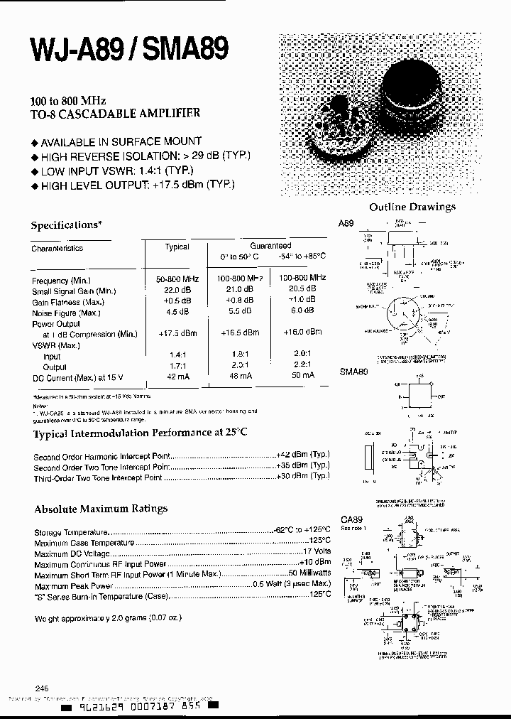WJ-A89_554321.PDF Datasheet