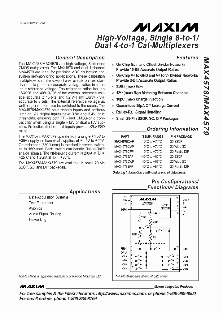 MAX4578_558479.PDF Datasheet