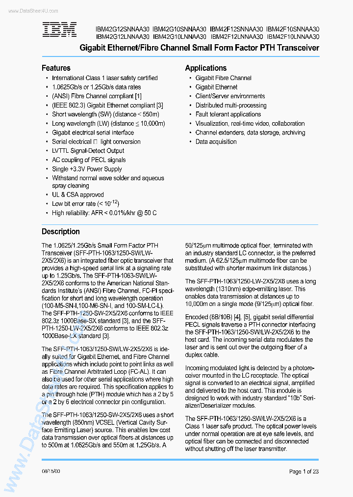 IBM42F10LNNAA30_514411.PDF Datasheet