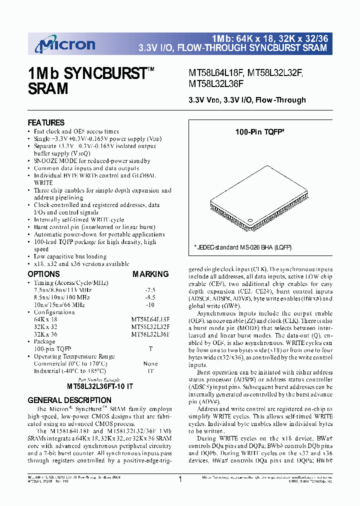 MT58L64L18F_560592.PDF Datasheet