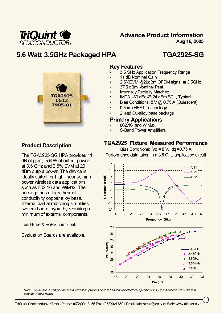 TGA2925-SG_560988.PDF Datasheet