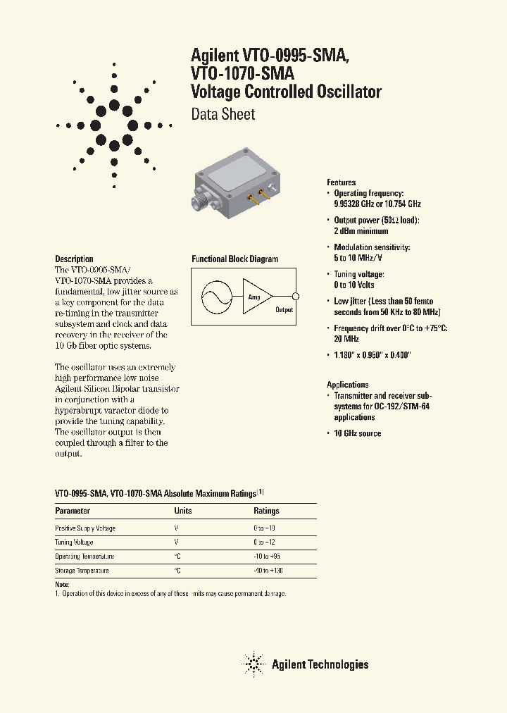 VTO-0995_660395.PDF Datasheet