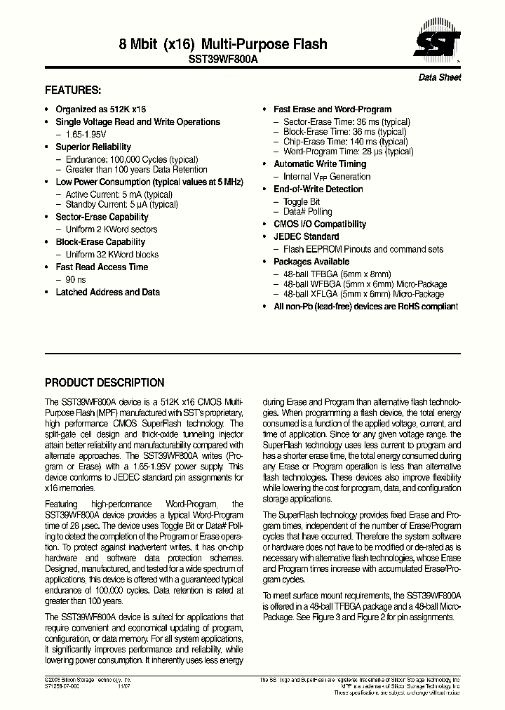 SST39WF800A-90-4C-M2Q_565338.PDF Datasheet