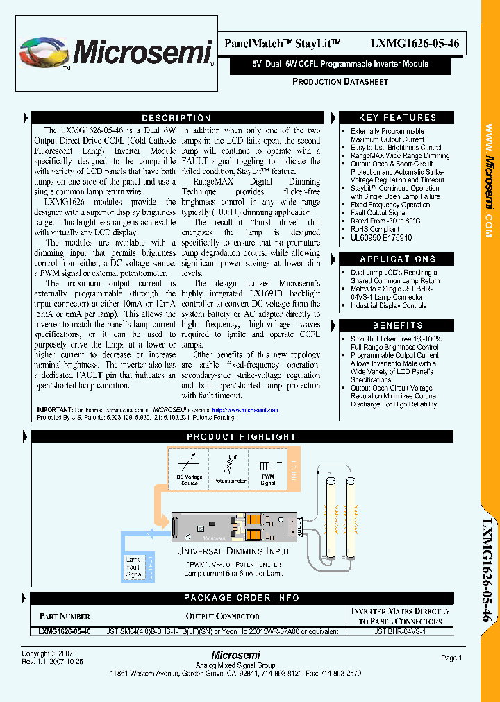 LXMG1626-05-460710_932312.PDF Datasheet
